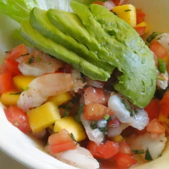 Ceviche De Camarones.