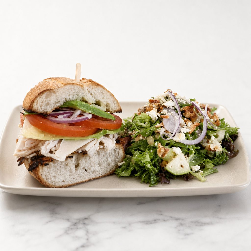1/2 Sandwich with Salad.