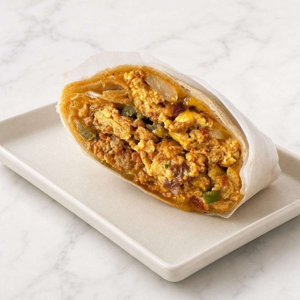 Chorizo Breakfast Burrito.