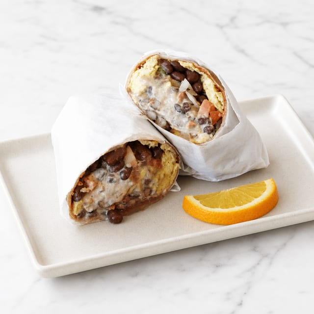 Beef Barbacoa Breakfast Burrito.