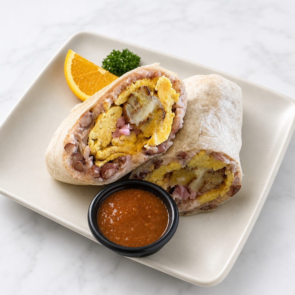 Nica Breakfast Burrito.