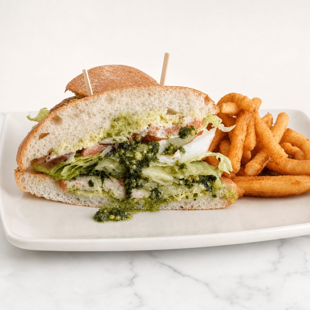 Chicken Pesto Sandwich.